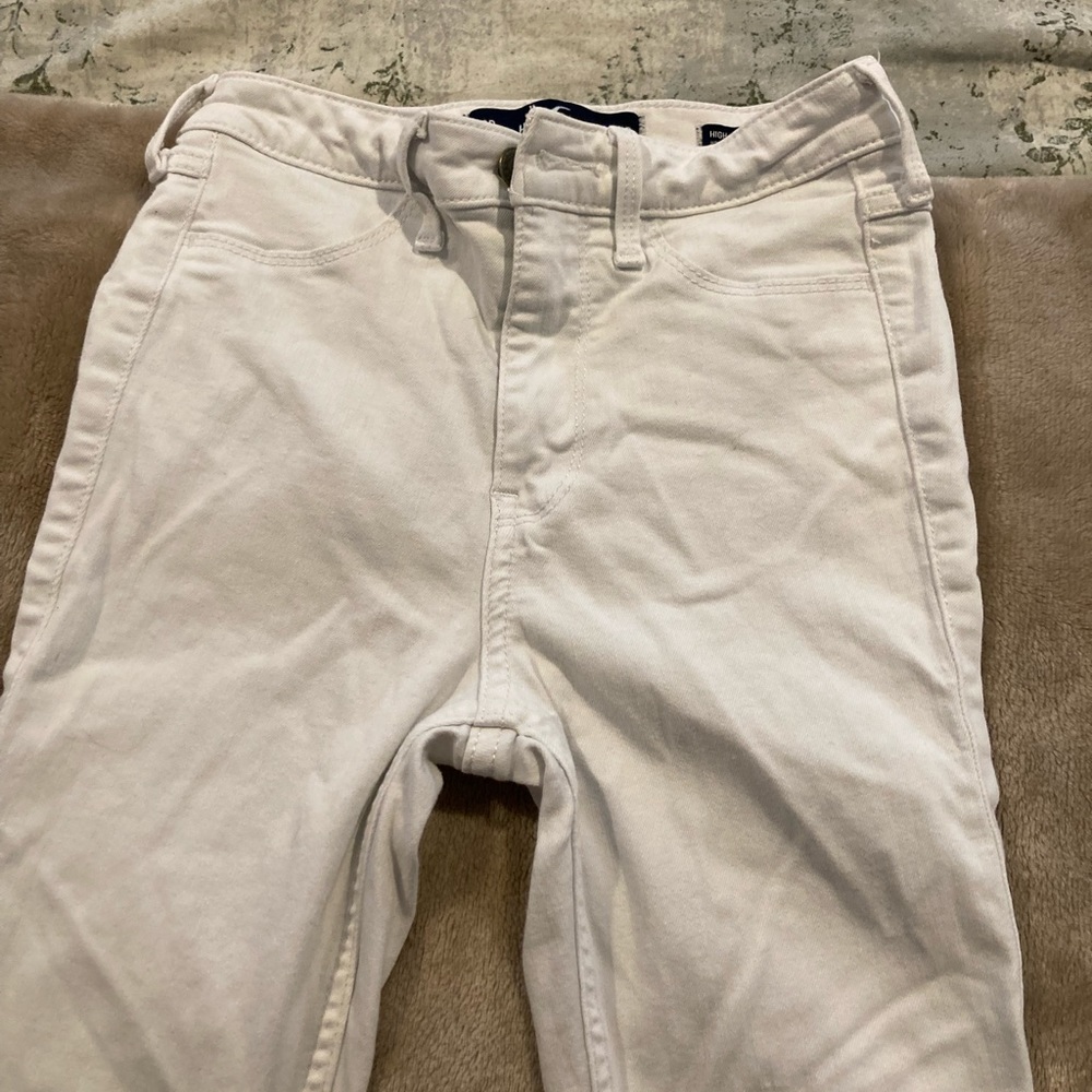 Hollister white high rise jeggings